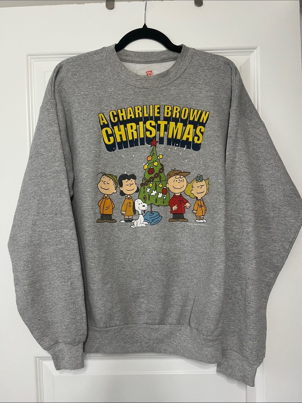 Hanes Grey 'A Charlie Brown Christmas' Graphic Crewneck